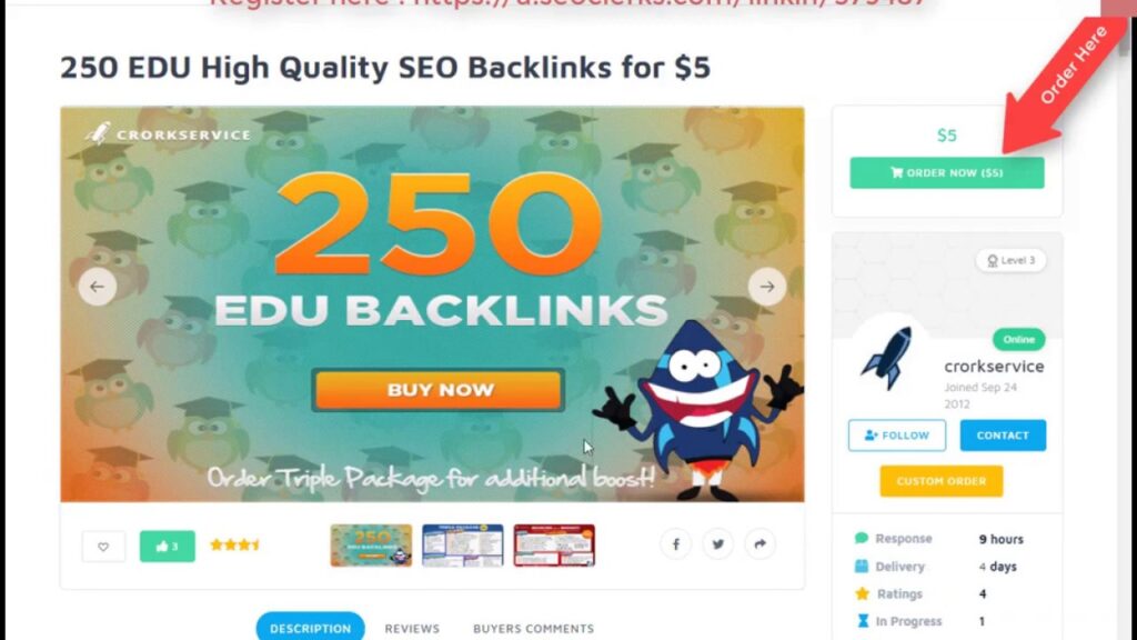 250 EDU High Quality SEO Backlinks Just For $5 On SEOClerks