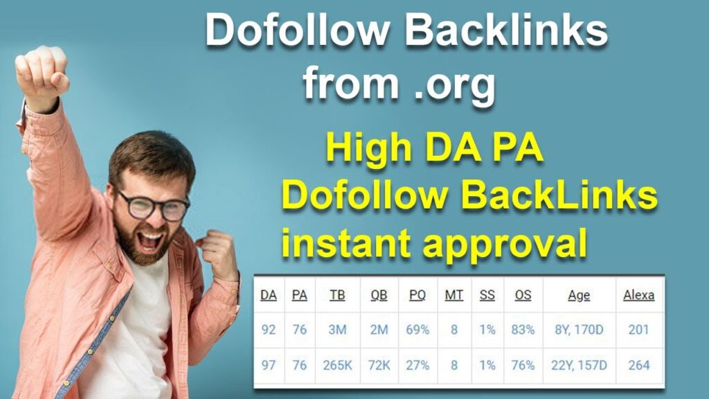 Dofollow Backlinks from .org website how to create High DA PA Dofollow BackLinks instant approval