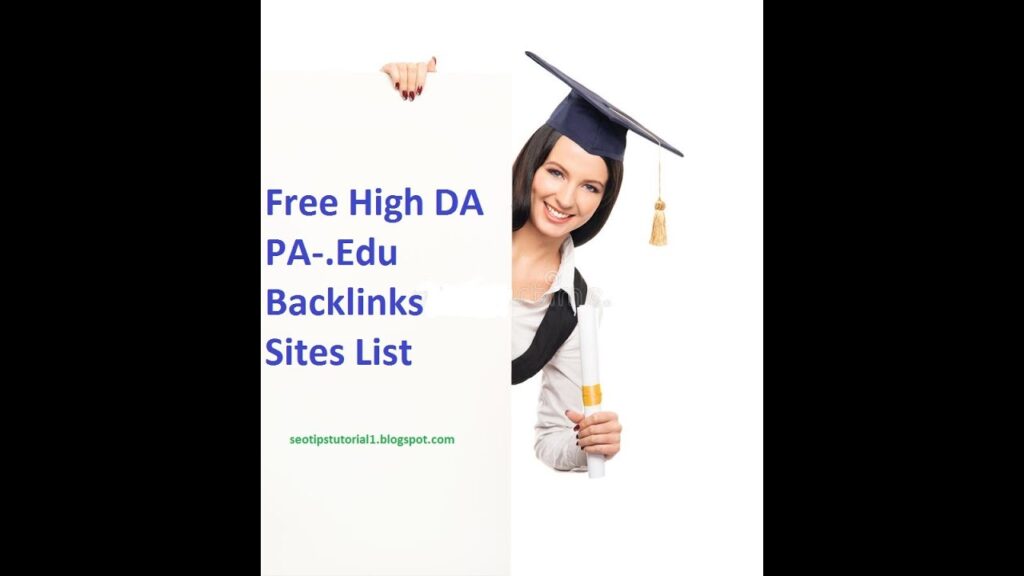 Free High DA PA-.Edu Backlinks Sites List 2020 [ SEO TIPS ]
