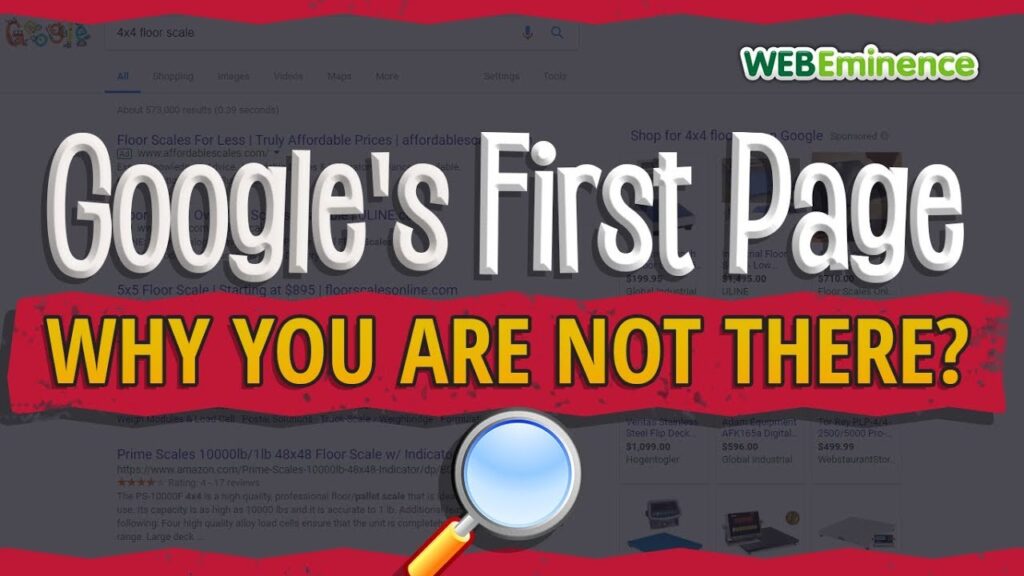 Google's First Page - Why YOU are NOT there - Competition & Authority