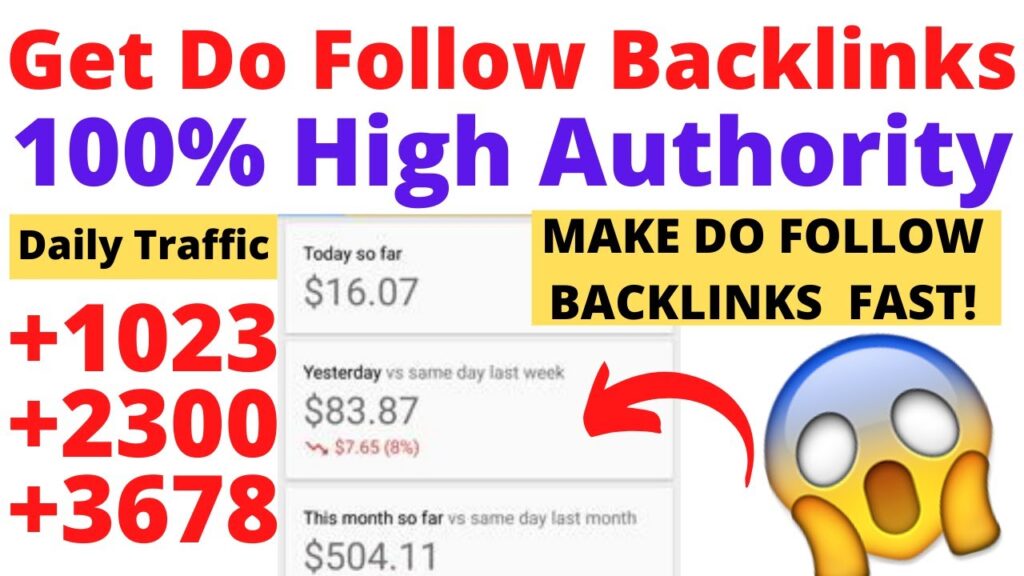 High Authority Do Follow Backlinks 100% Guarantee Get Quality Do Follow Backlinks | Increase DA &PA