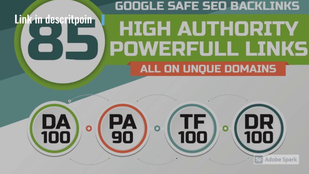 I will build 85 unique domain SEO backlinks on tf100 da100 sites