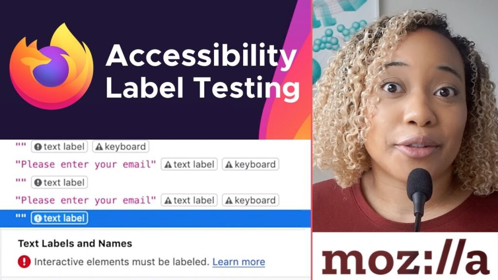 Test for Text Label Issues using the Firefox Accessibility Inspector
