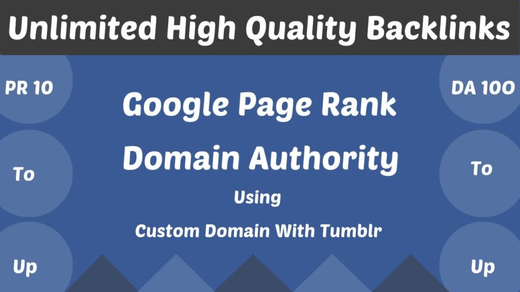 how to get unlimited high quality backlinks using our custom domain with tumblr blog
