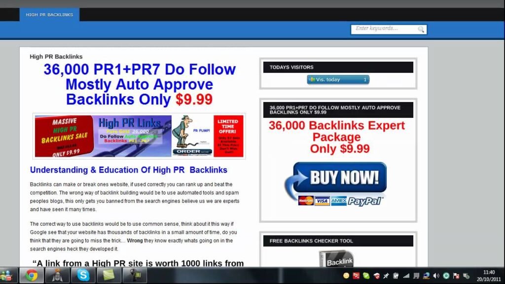 36,000 PR1+PR7 Backlinks At $9.99 Review For HighPrBacklinks.Net