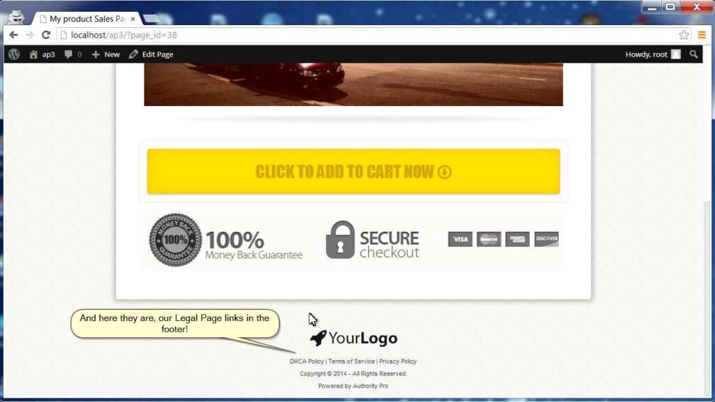 Authority Pro 3 | How to Add Footer Links