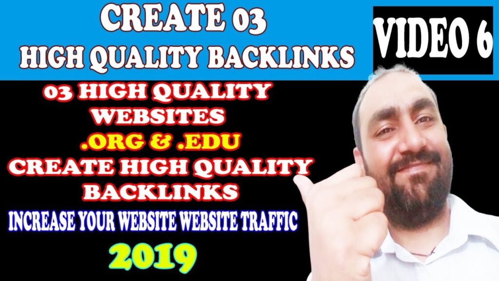 Create 3 high quality nofollow and dofollow backlinks - Increase your Website Traffic