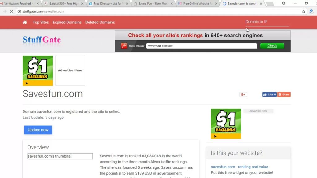 HOW TO BACKLINK ON stuffgate.com BY SAVESFUN.COM