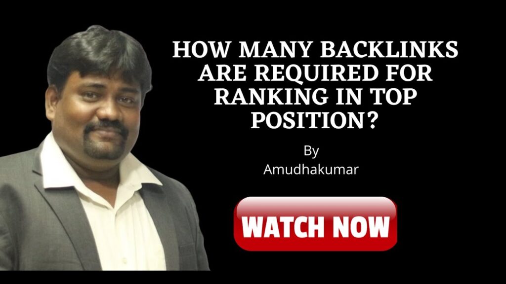 How Many Backlinks are Required for Ranking in Top Position? | Tamil | #stayhome and learn #withme