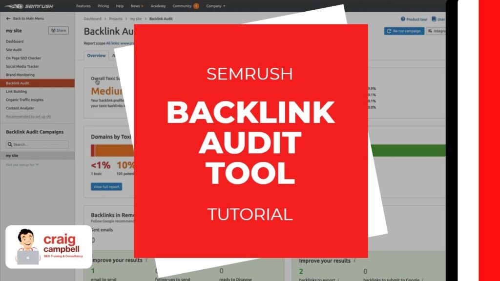 SEMrush Backlink Audit Tool Tutorial, How to use the backlink audit tool.