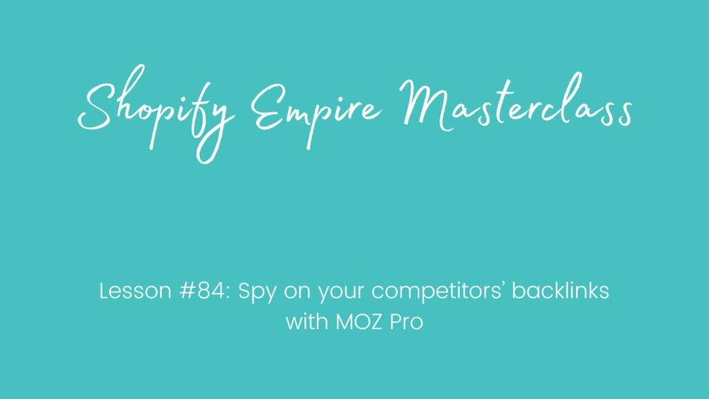 Spy on Your Competitors Backlinks   MOZ Pro