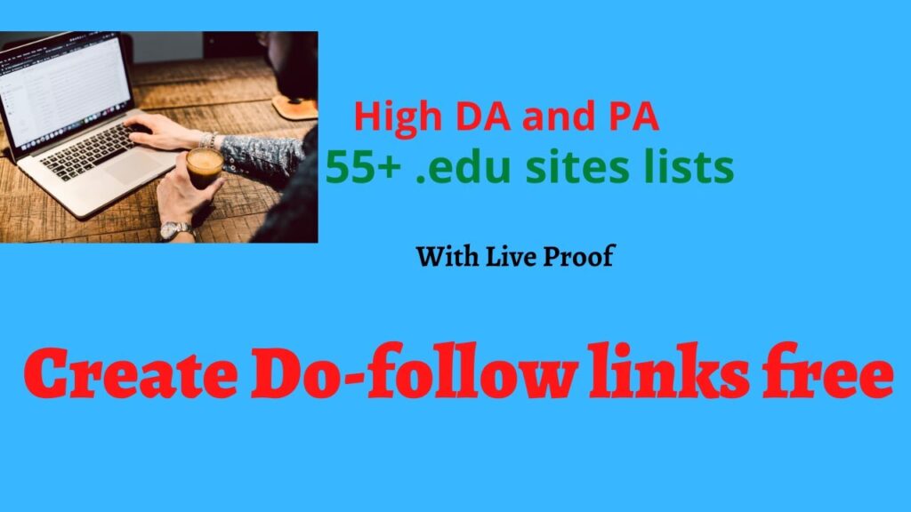edu sites list for do follow backlinks -  2020
