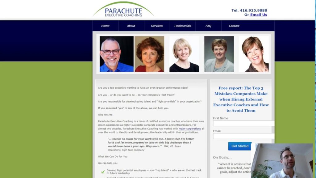 executive coaching resources parachuteexecutivecoaching.com vs thecoachingtoolscompany.com
