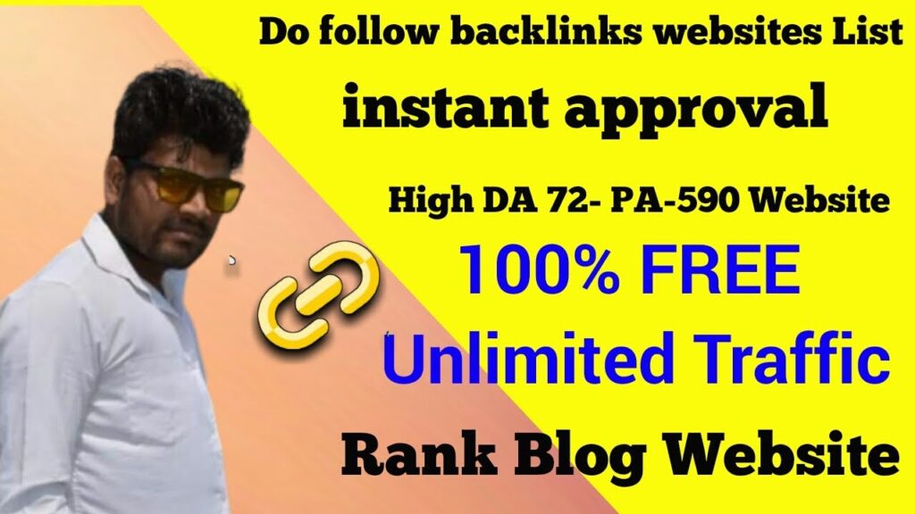 Do follow backlinks websites List | Free High Authority Backlink from DA 72 PA 59 site