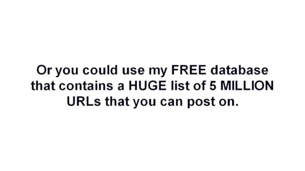 Free list of 5m blogs to post on for backlinks!