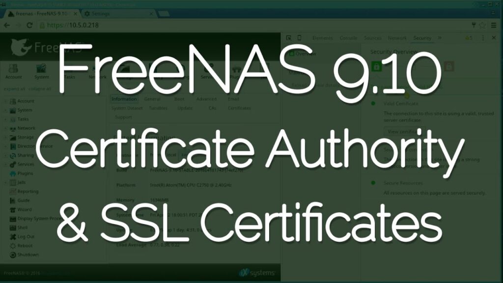 FreeNAS® 9.10 - Certificate Authority & SSL Certificates