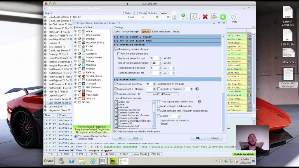 GSA SER Tutorial #2 - Internal Campaign Settings Part 2