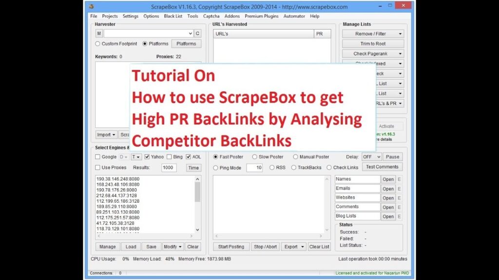 Get High PR Backlinks Using ScrapeBox From Competitor Links in 2014