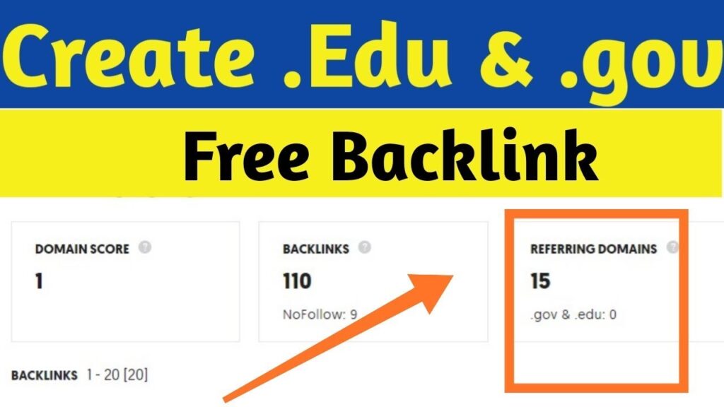 How to Create High DA .Edu & .gov Dofollow Backlinks for Website