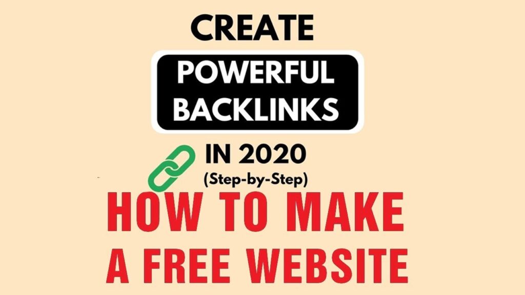 How to create High authority back link | How to create free website