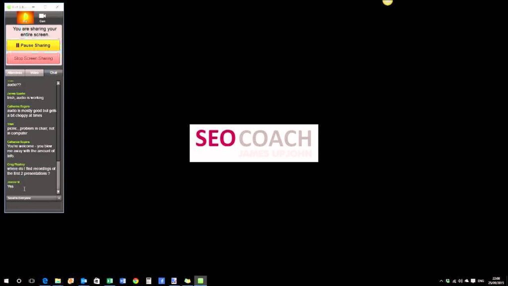 James Upjohn SEO Training Part 3 - Social Signals & Backlink Building
