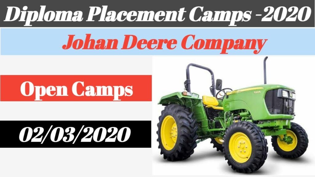 Johan deere company Diploma placement camps 2020 || diploma jobs || diploma placement camps 2020