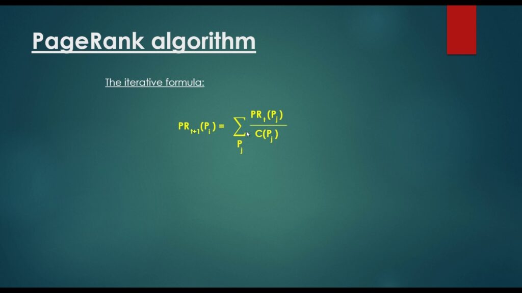PageRank Algorithm - The Original Formula
