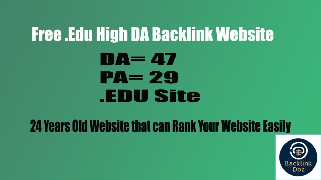 Rank Your Website No.1 | Free .edu Dofollow Backlinks (002)