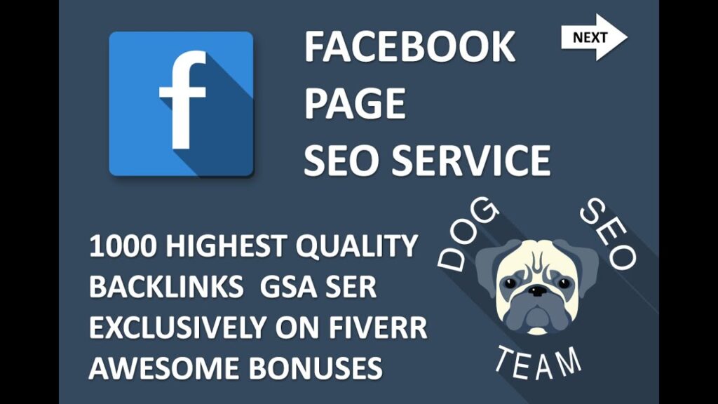 SEO facebook page with 1000 backlinks GSA SER - Fiverr gig service