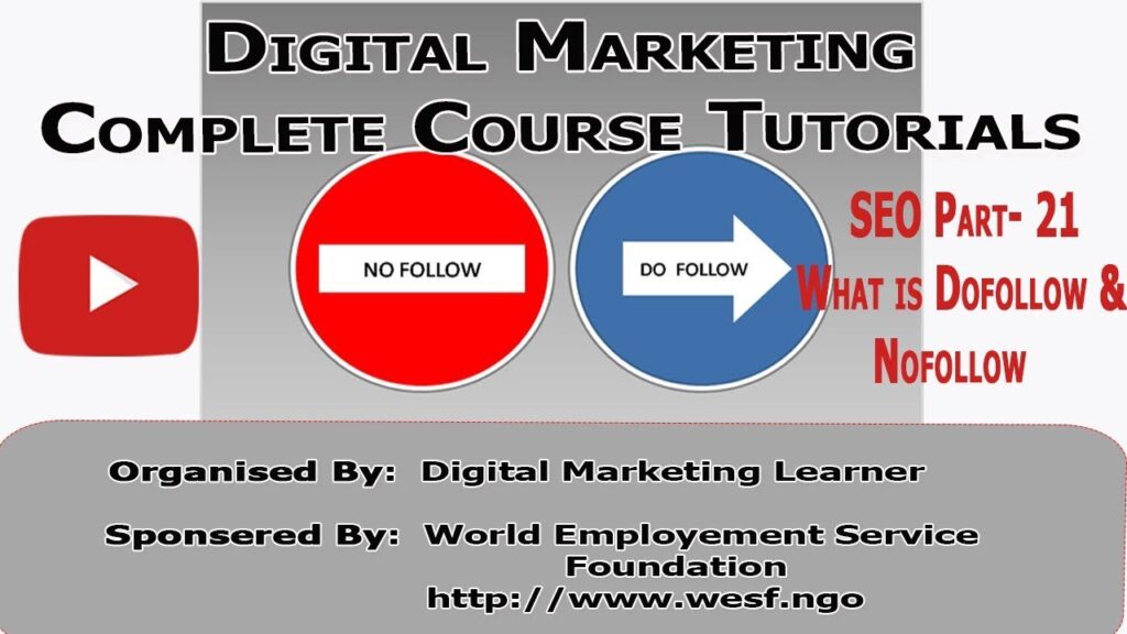 What Is Dofollow & Nofollow BackLinks | Digital Marketing Tutorials | SEO Part - 21