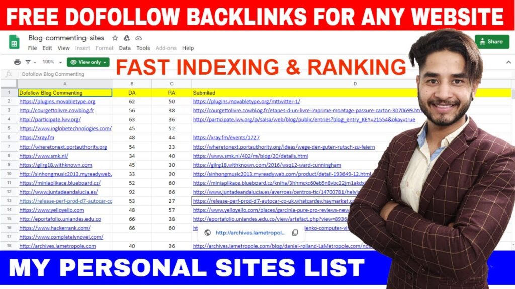 200+ Dofollow Blog Commenting sites list | Free Instant Approval Backlinks
