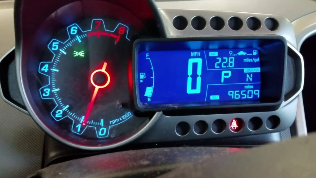 2013 sonic oil light rest/  maintenance light reset