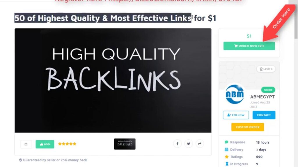 50 of Highest Quality Most Effective Backlinks On SEOClerks Just $1