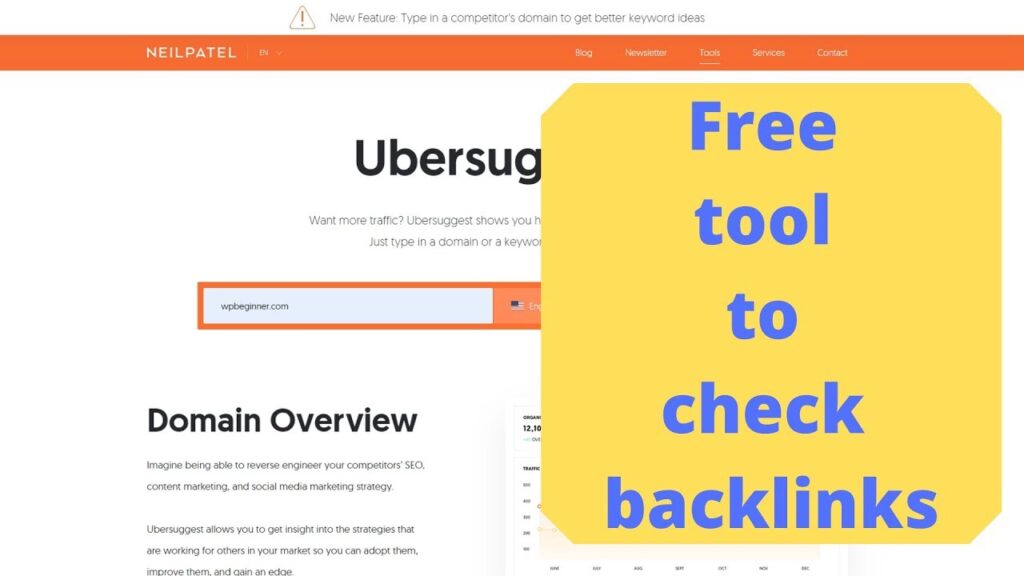 How to find backlinks of a website post using a free tool