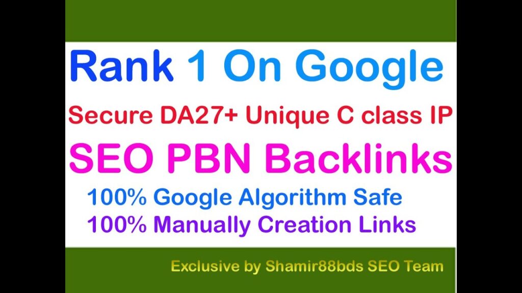 Secure 6 SEO PBN Backlinks DA27+ to Rank 1 On Google