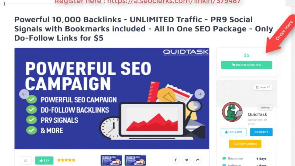 Powerful 10,000 Backlinks UNLIMITED Traffic Social Signals All In One SEO Pack O