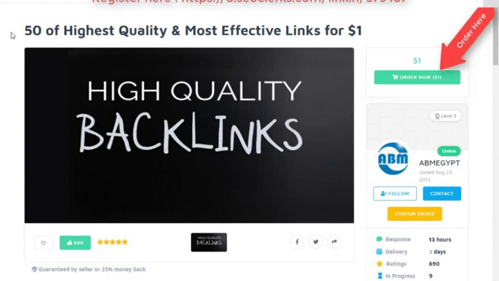50 of Highest Quality Most Effective Backlinks On SEOClerks Just $1