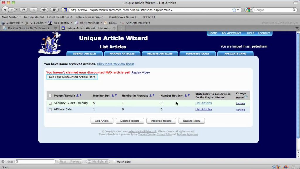 Backlinking 003- Unique Article Wizard - Massive Backlinks