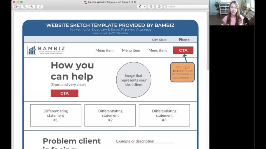 Bambiz website blueprint for Elder Law & Estate Planning Attorneys