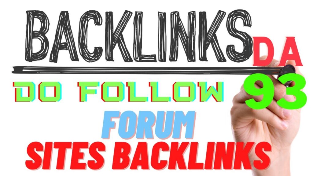 Dofollow backlinks Create High DA PA Dofollow Forum Backlinks