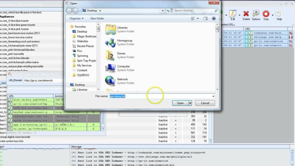 GSA SEO Indexer Settings