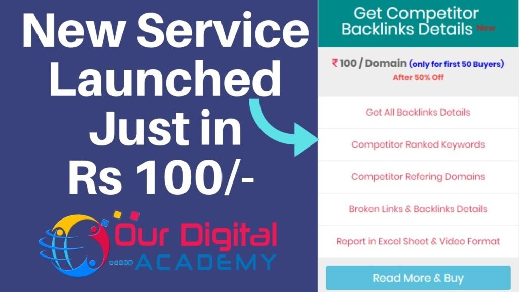Launched New Service (Get Competitors Backlinks & Ranked Keywords) in Hindi