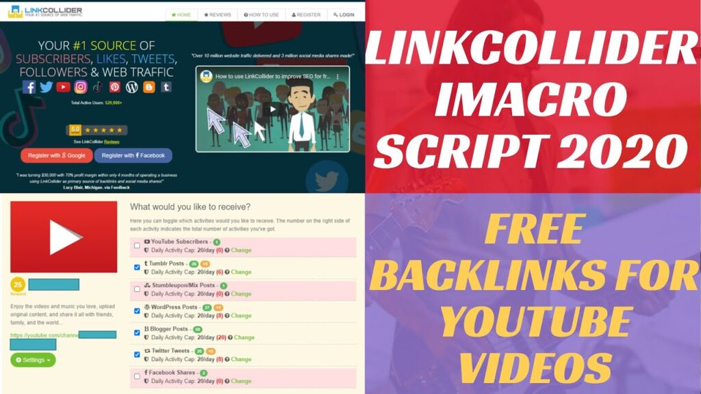 Linkcollider Imacro Script | Free Backlinks For YouTube Videos | Linkcollider Review