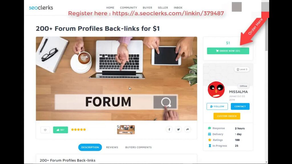 Rank Your Site With 200 Forum Profiles Backlinks for $1 On SEOClerks