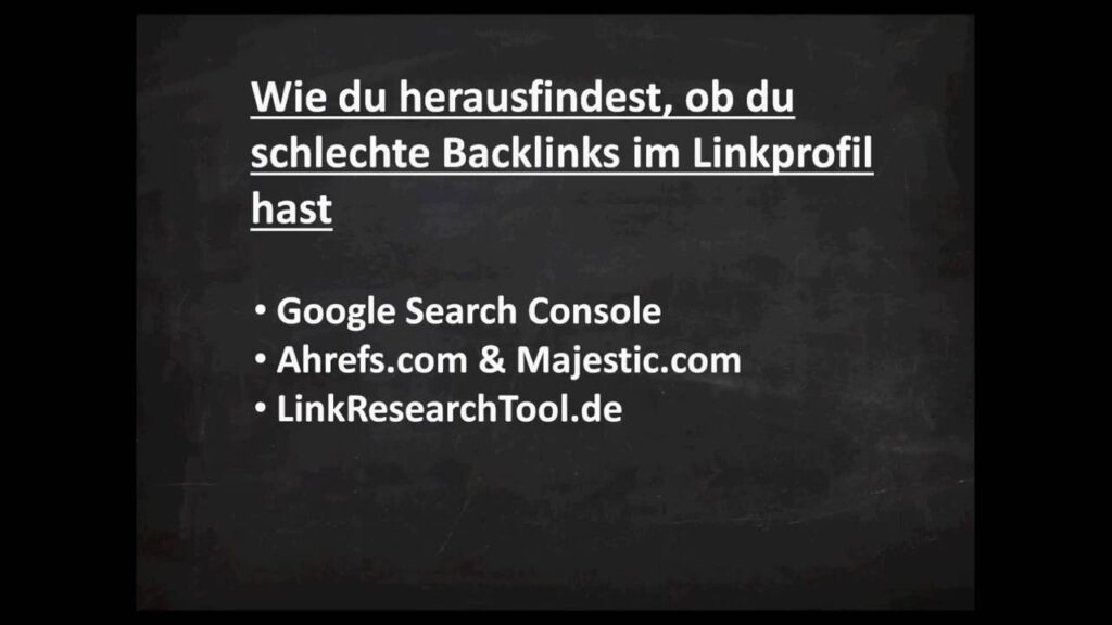 Unnatürliche (schädliche) Backlinks finden und entwerten