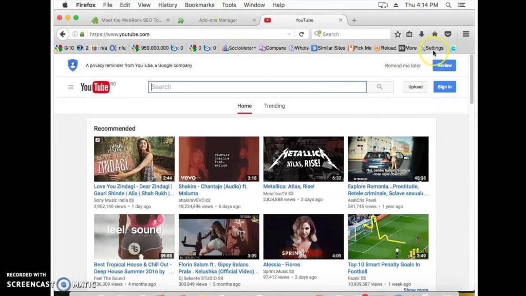 WebRank SEO Toolbar - Page rank, indexed and backlinks - Mac Os X