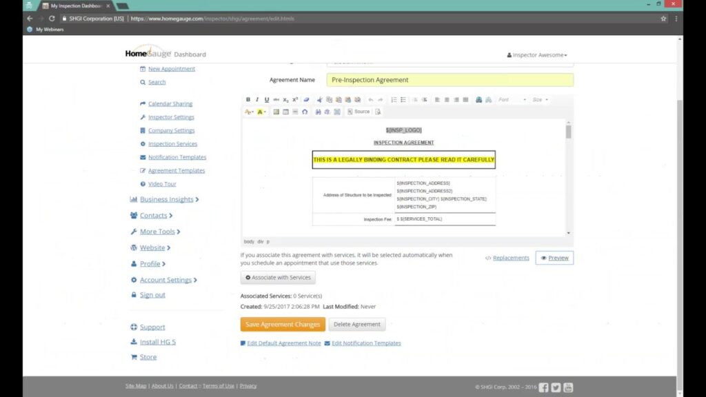 Webinar: HomeGauge Dashboard Setup - Loading your Agreements and Inspection Services
