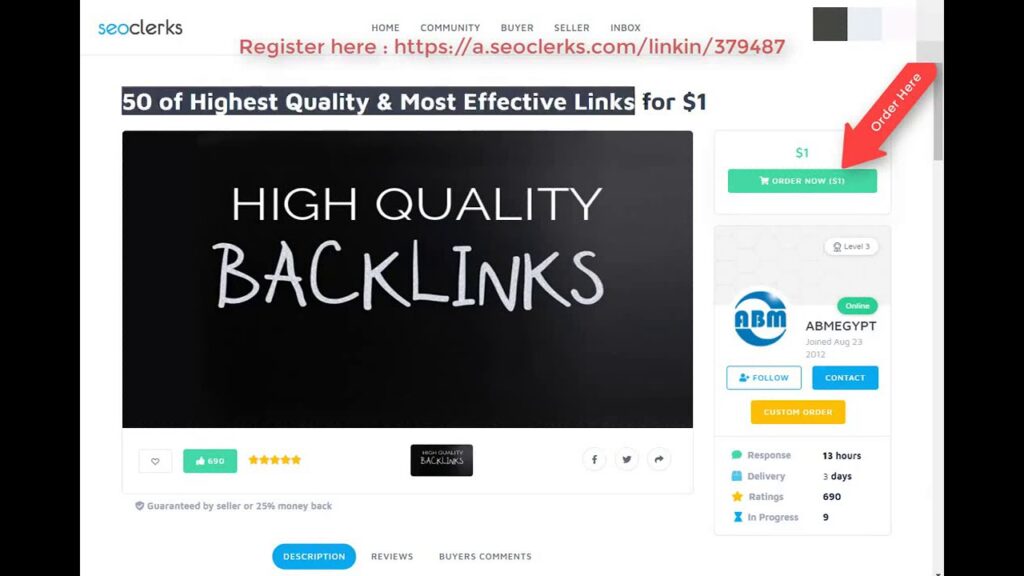 50 of Highest Quality Most Effective Backlinks On SEOClerks Just $1