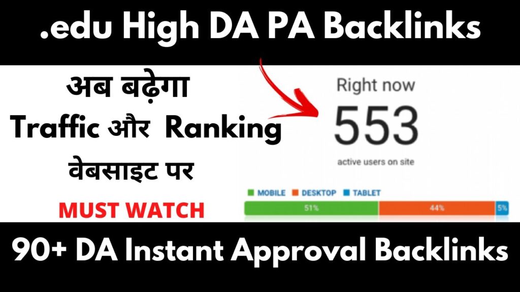 90+ DA .edu Instant Approval Dofollow Backlinks || Create Dofollow Backlinks || Increase Traffic