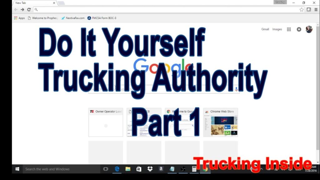 Do It Yourself Trucking Authority Part One by Trucking Inside